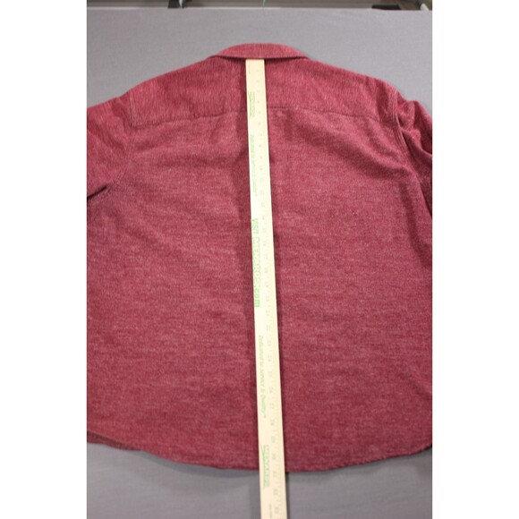 Dickies Men's Heavyweight Maroon Flannel Button Up Shirt Work Wear Cotton 2XL - Picture 6 of 10